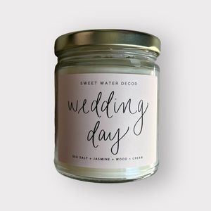 Sweet Water Decor Wedding Day Soy Candle - Sea Salt Jasmine NWT